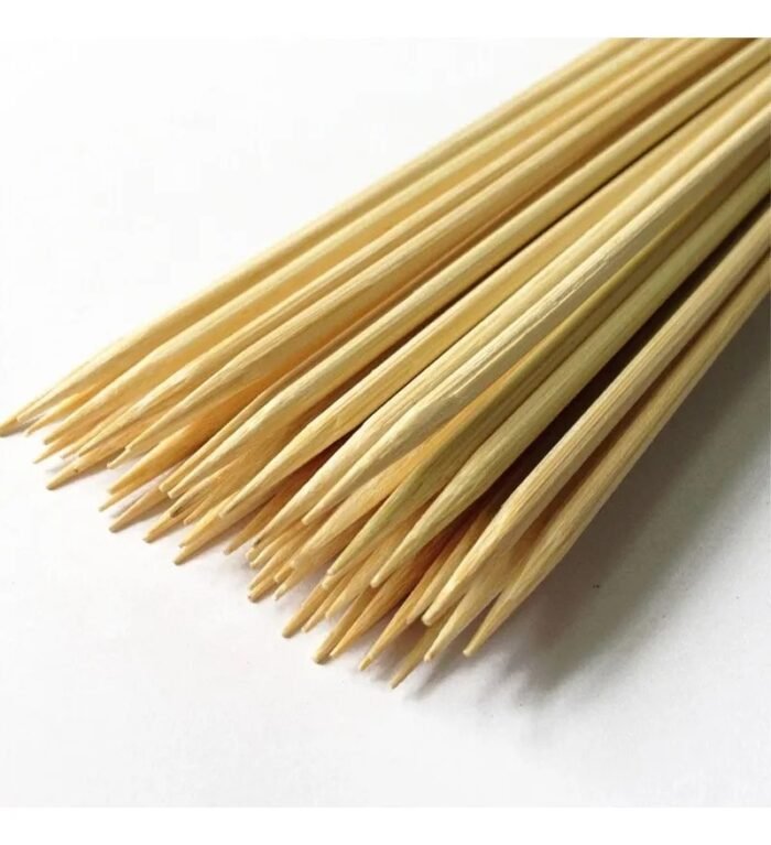 KIT 1000 Espetinhos 25 cm de Bambu Afiado Espeto Churrasco Artesanato Descartável Alta Qualidade